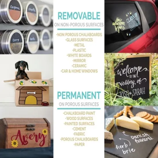 JumpOff Jo &ndash; Liquid Chalk Markers &ndash; Reversible Chisel and Round Tip &ndash; Multi Color image {3}