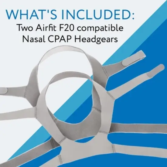 Impresa 2 Pack Replacement Headgear Compatible with Resmed AirFit&trade; F20 (Large) Nasal Pillow CPAP Mask image {4}