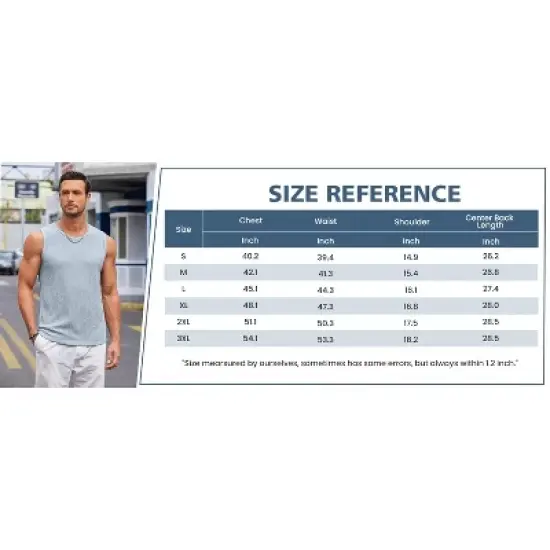 COOFANDY Men's Casual Tank Tops 1 PC&2PC Knit Sleeveless Lightweight Tee Muscle Basic T Shirts S-XXL image {11}