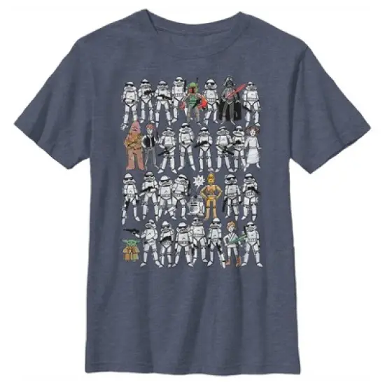 Boy's Star Wars Cute Sketches T-Shirt image {3}