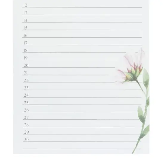 Pipilo Press Spiral Floral Daily and Monthly Perpetual Desk Calendar Planner Organizer, Flip Pages, 5 x 10 in image {4}