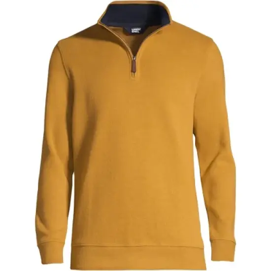 Lands' End Men's Bedford Rib Quarter Zip Sweater image {7}