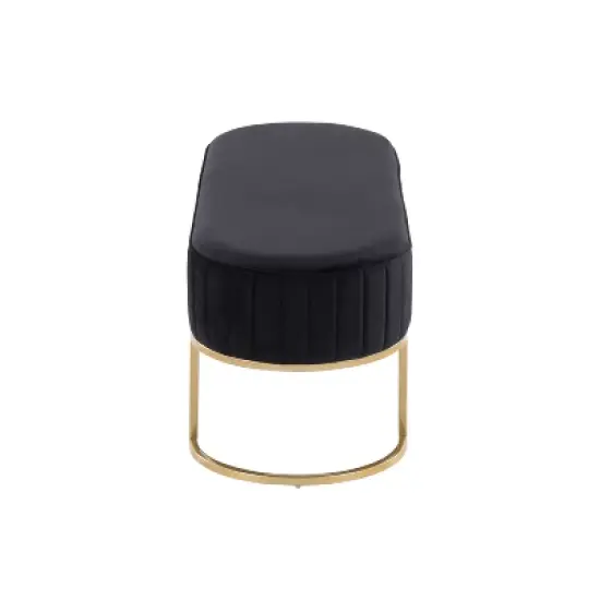 41" Demi Glam Pleated Bench - LumiSource image {1}