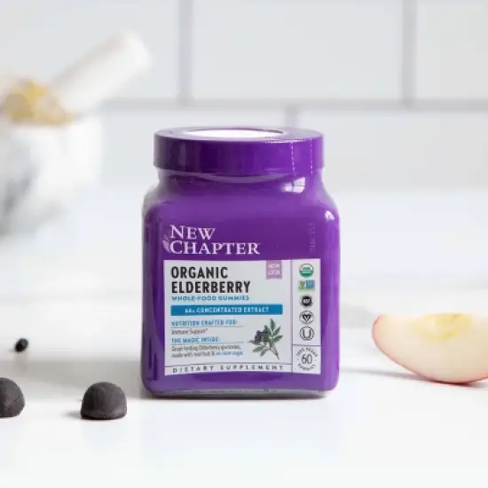 New Chapter Organic Elderberry Vegan Gummies - 60ct image {1}