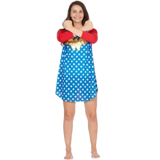 Wonder Woman DC Comics Logo Ragalan Pajama Nightgown image {2}