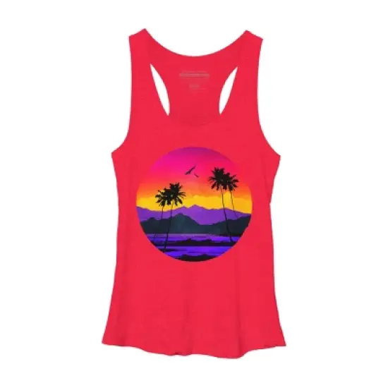 Women's Design By Humans The Color of Paradise By clingcling Racerback Tank Top image {7}