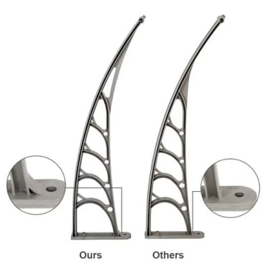 Karl Home | 77 in. W x 9.8 in. D Brown Polycarbonate Cover Awning image {2}