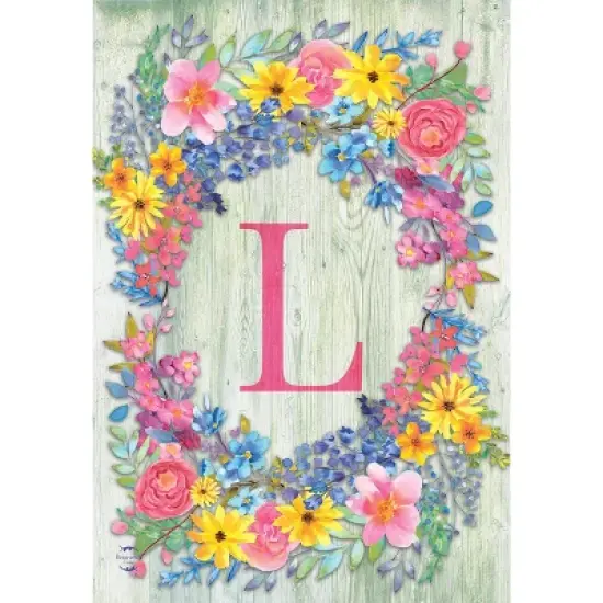 Briarwood Lane Spring Garden Flag 18x12.5 For Outdoor Spring Monogram Letter L Garden Flag Flag For Spring Garden Flag Flags For Outside image {4}