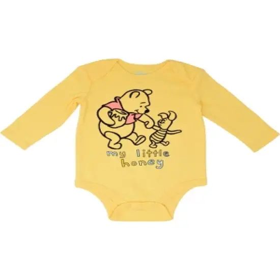 Disney Lion King Winnie the Pooh Mickey Mouse Minnie Mouse Simba Tigger Baby 3 Pack Bodysuits Newborn to Infant image {2}