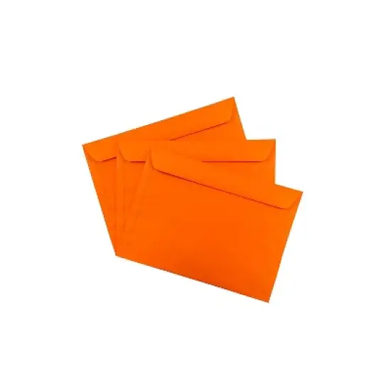 JAM Paper 9 x 12 Booklet Colored Envelopes Orange Recycled 100/Pack (5156772c) 5156772C image {2}