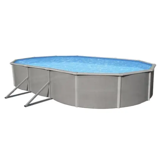 Blue Wave Oval 144"x288" Belize Steel Wall Pool Package image {9}