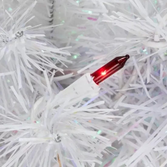 Northlight Pre-Lit Medium Rockport White Pine Artificial Christmas Tree - 2' - Multi Lights image {3}