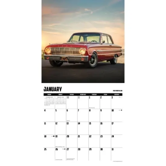 Willow Creek Press 12"x12" 2026 American Muscle Cars Wall Calendar image {2}