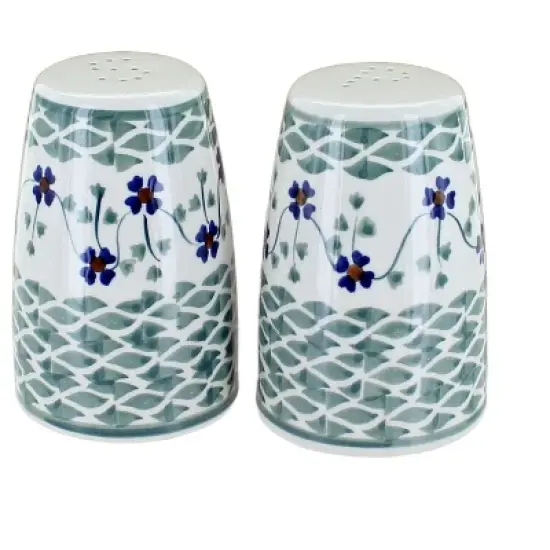 Blue Rose Polish Pottery S086 Manufaktura Salt and Pepper Shakers image {12}