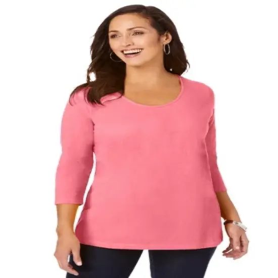 Jessica London Women&rsquo;s Plus Size Scoop-Neck Tee image {21}