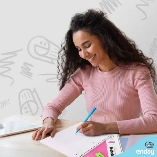 Enday 1-Subject Collage Ruled Spiral Notebook - 70 Sheets image {3}