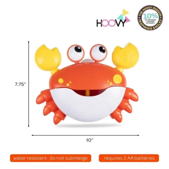 Hoovy Crabby Bubble Bath Bubble Maker with 12 Children's Songs Bath Toy image {6}