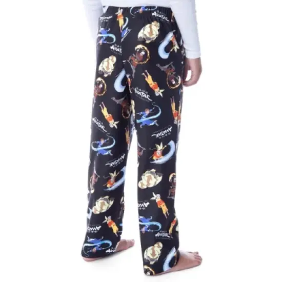Nickelodeon Boys' Avatar The Last Airbender Cartoon Character Pajama Pants Black image {1}