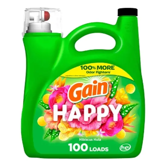 Gain Hibiscus Hula Happy HE Compatible Liquid Laundry Detergent Soap image {10}