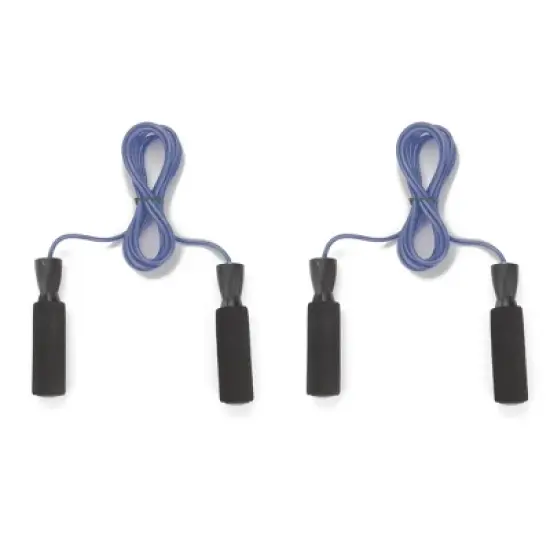 Mind Reader Adjustable Jump Rope with 5.25" Memory Foam Ergonomic Handles, 2 Pack image {5}