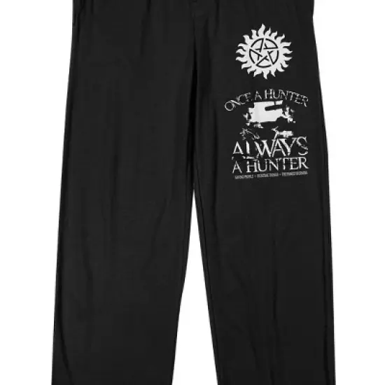 Supernatural Always A Hunter Men's Black Sleep Pajama Pants image {1}