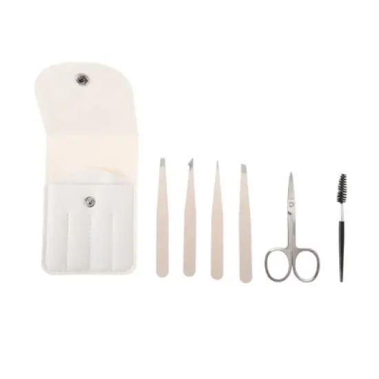 Unique Bargains Women Portable Durable Eyebrow Tweezer Kit 1 Set image {4}
