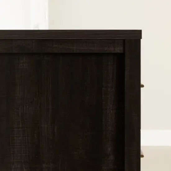 Gravity 2 Drawer Nightstand Rubbed Black - South Shore image {5}