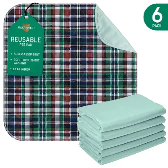 MaxProtect Highland Plaid Reusable Pee Pads for Dogs, Training Underpads - 18" x 24" image {11}