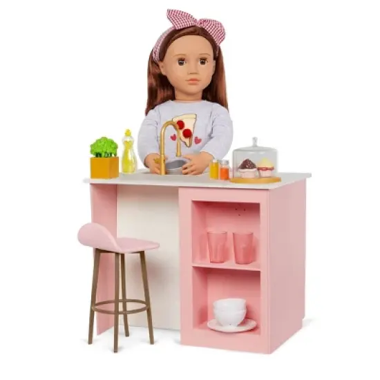 Our Generation Kitchen Island with Accessories for 18" Dolls image {2}