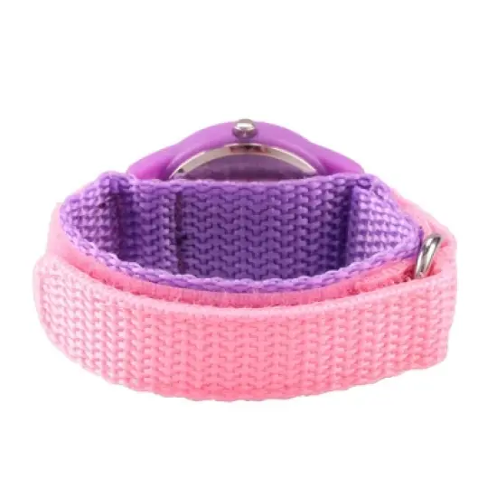 Girls' Disney Minnie Mouse Purple Plastic Time Teacher Watch - Pink image {1}