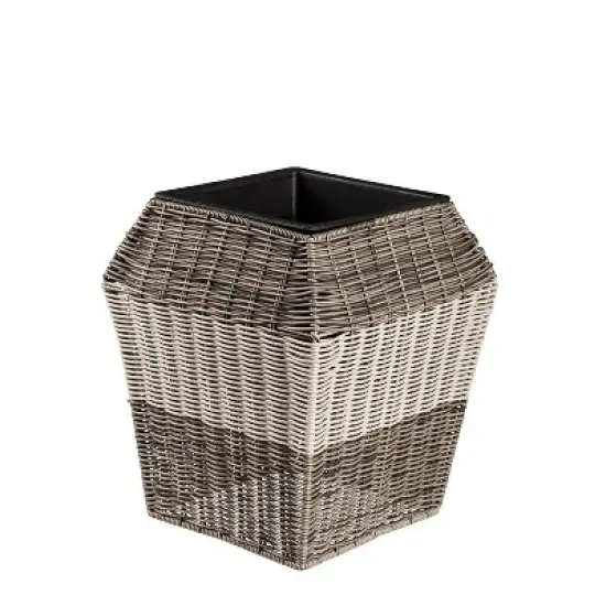 Evergreen High Resin Wicker Planter Set of 3 image {4}