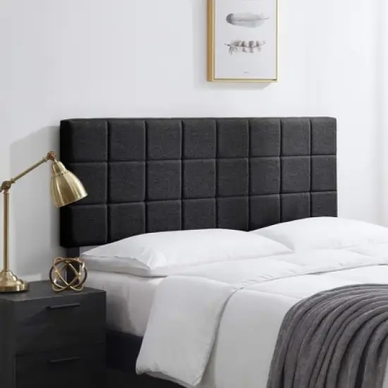 Nestl Square Tufted Fabric Headboard, Bed Headboard Only image {1}