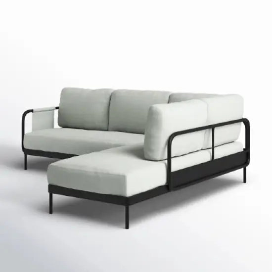 Modular LShaped Performance Fabric Sectional Sofa MatteFinish Frame & Ultra Support Seating Platform Ready image {3}