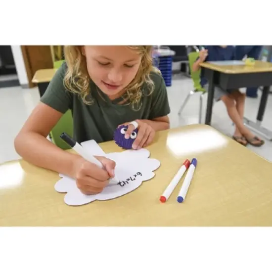 Pacon&reg; Whiteboard Erasers, Eraser Puffs, Elastic Band, 3" x 3", 25 Erasers image {1}