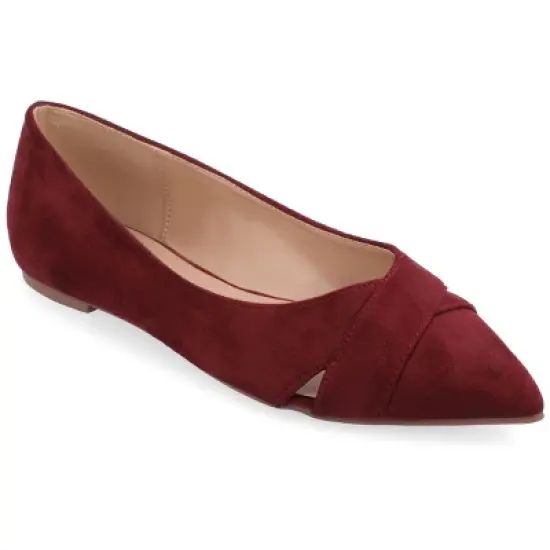 Journee Collection Womens Winslo Slip On Pointed Toe Ballet Flats image {13}