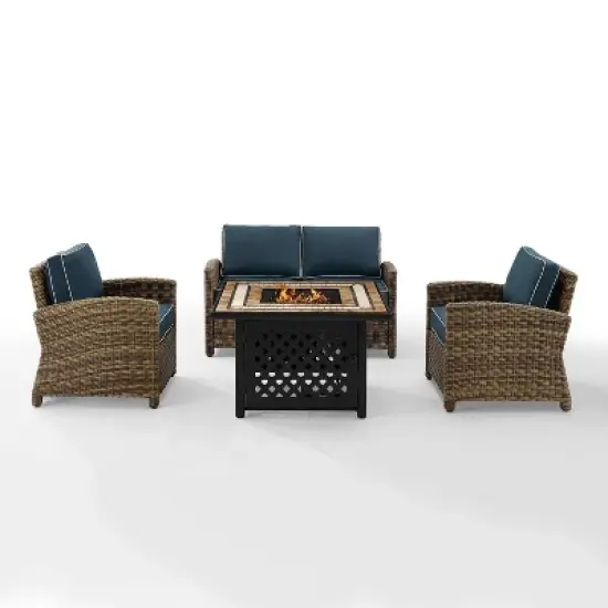4pc Bradenton Outdoor Steel Fire Pit Set - Crosley
 image {10}