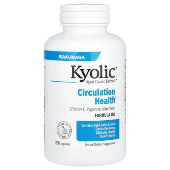 Kyolic Aged Garlic Extract, Circulation Health, Formula 106, 200 Capsules image {3}