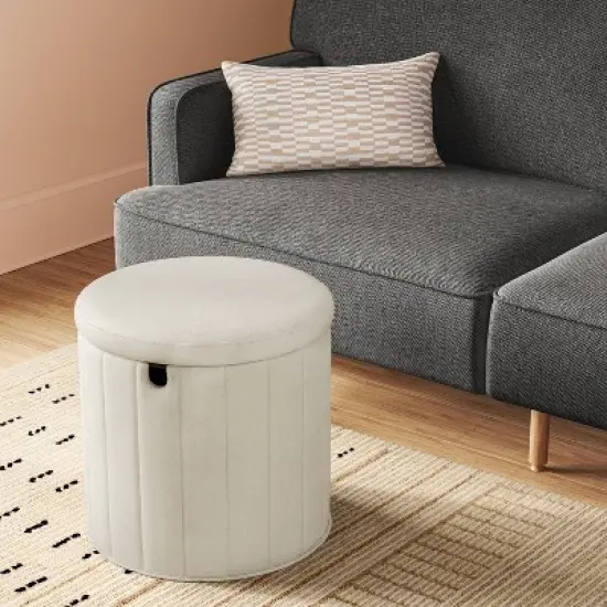 Folding Round Storage Ottoman - Room Essentials&trade; image {1}