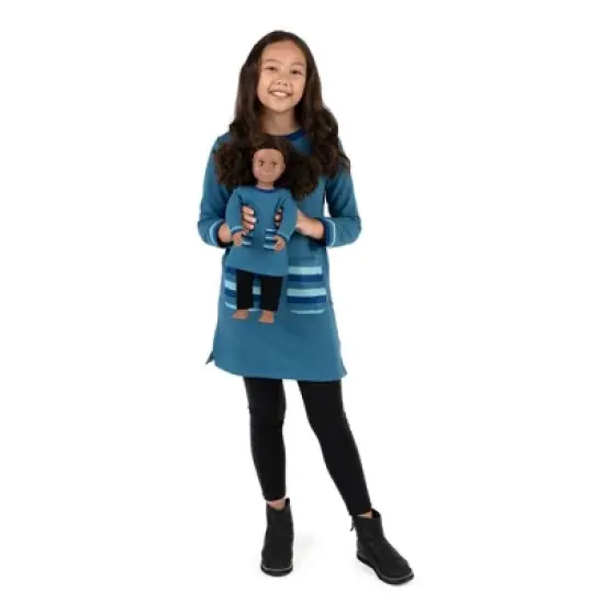 Leveret Girls and Doll Matching Sweatshirt Tunic Dress image {3}