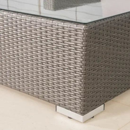 Santa Rosa 8pc Wicker Chat Set - Gray - Christopher Knight Home image {3}