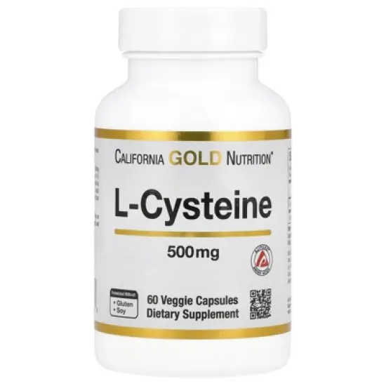 California Gold Nutrition L-Cysteine, AjiPure&reg;, 500 mg, 60 Veggie Capsules image {5}