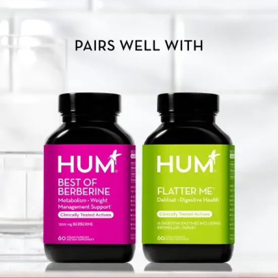 HUM Nutrition Best of Berberine Weight Management & Glucose Support Vegan Capsules - 1200mg - 60ct image {6}