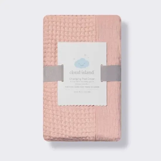 Muslin Waffle Changing Pad Cover - Pink - Cloud Island&trade; image {2}