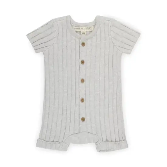 Hope & Henry Baby Organic Cotton Layette Shortie Sweater Romper image {6}