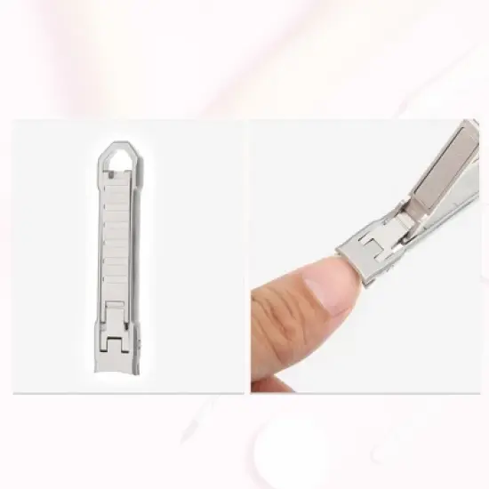 Unique Bargains Stainless Steel Nail Clippers Portable incisive Nail Clipper for Nail Care Silver Tone 1 Pc image {4}