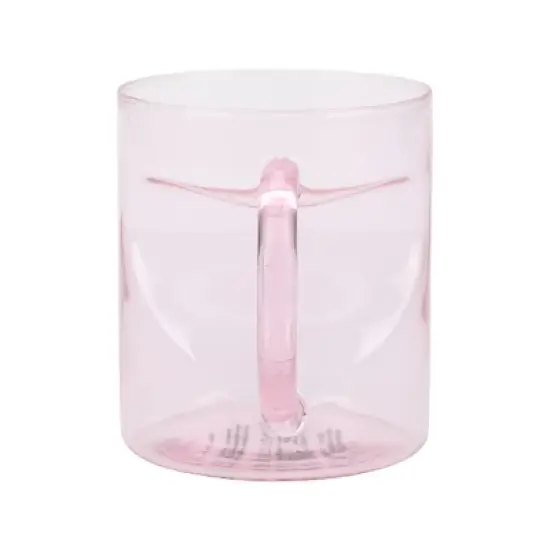 Bioworld Heart Transparent Pink Glass Mug image {2}