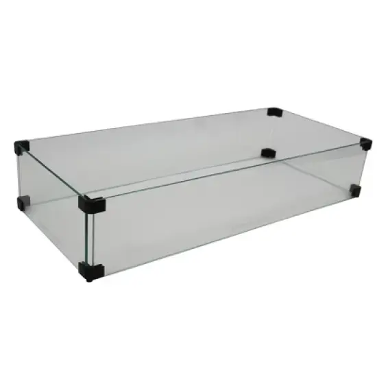 Courtyard Casual Rec. Wind Guard  Transparent Tempered Glass 4pcs/set/Ctn, with hardware kit image {6}