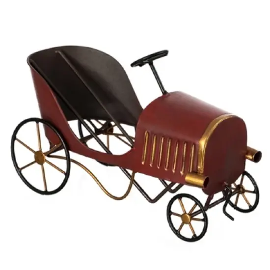 Vintiquewise Metal Figurine Car Shaped Vintage Wine Single Bottle Holder Stand Rack image {2}