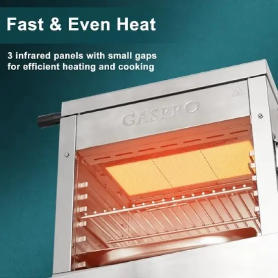 GASPRO Multi-Tasking Propane Infrared Steak Grill, XL Steakhouse & Cast-Iron Griddle 2-in-1 Outdoor Cooking Master | 125 in&sup2; Extra Large Cooking Area image {4}