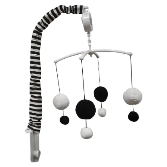 Bacati - Dots Stripes Black/White 10 pc Crib Bedding Set with Long Rail Guard Cover image {11}